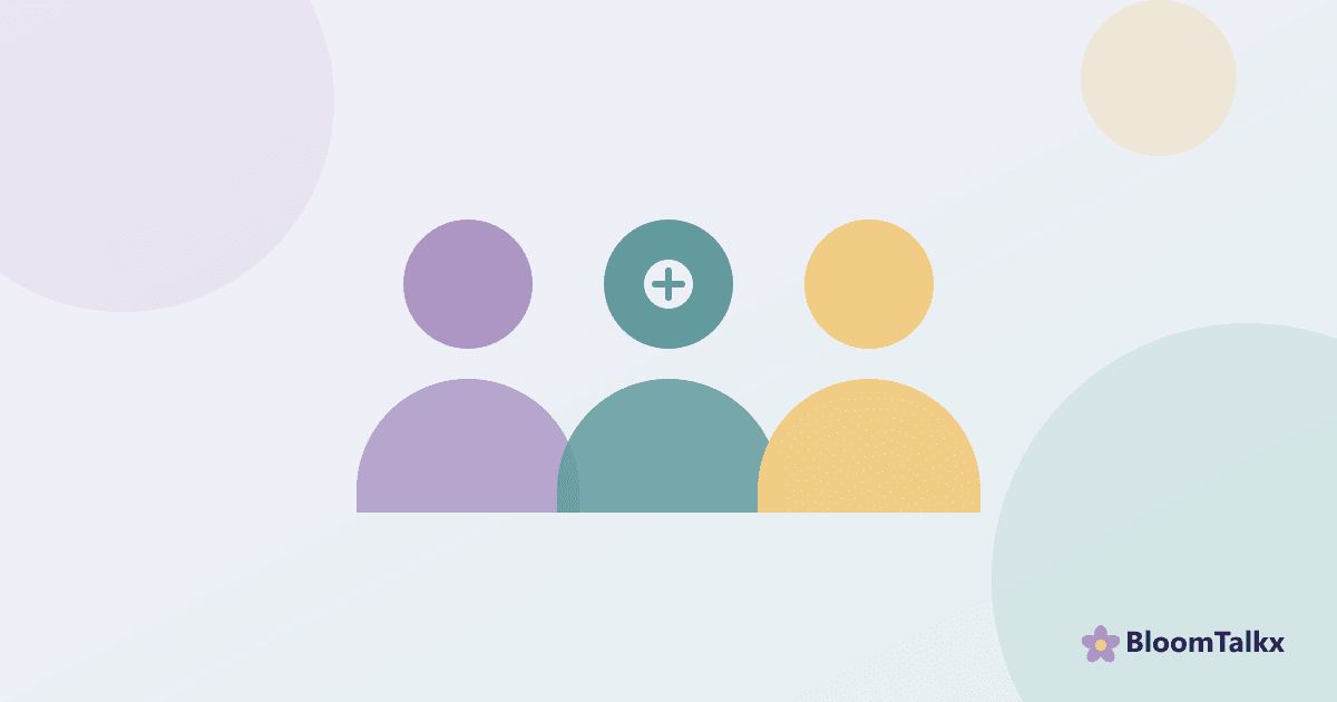 Illustration of three people icons representing a psychologist, a psychiatrist and a counsellor — BloomTalkx guide for Pakistan